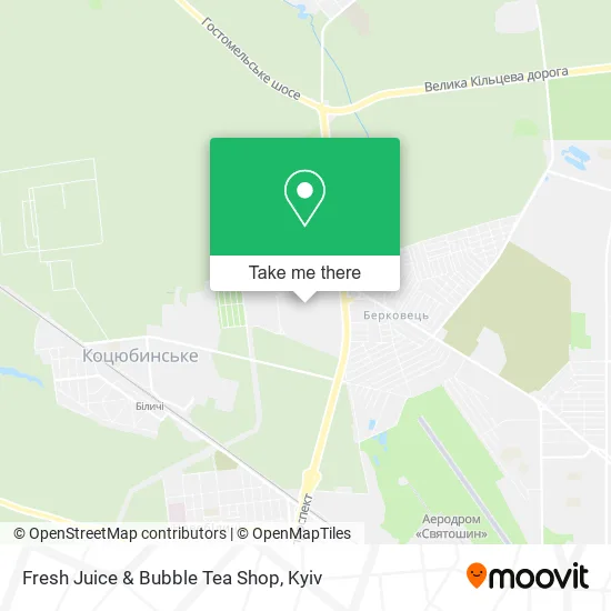 Карта Fresh Juice & Bubble Tea Shop