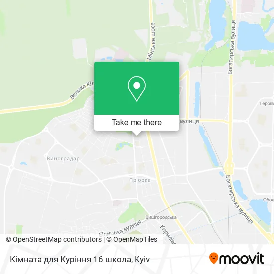 Карта Кімната для Куріння 16 школа