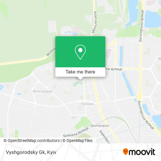 Карта Vyshgorodsky Gk