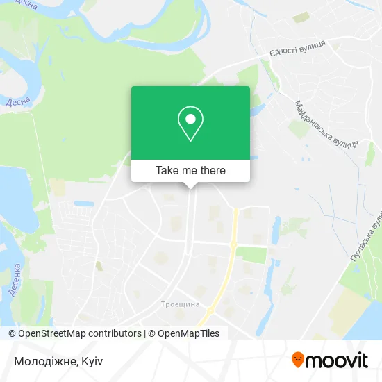 Карта Молодіжне