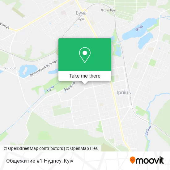 Карта Общежитие #1 Нудпсу