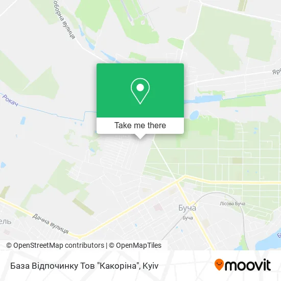 База Відпочинку Тов "Какоріна" map
