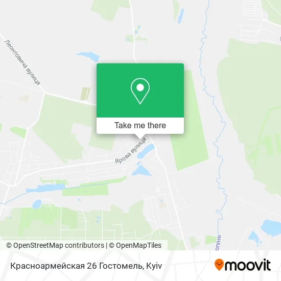 Красноармейская 26 Гостомель map