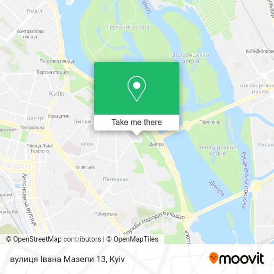Карта вулиця Івана Мазепи 13