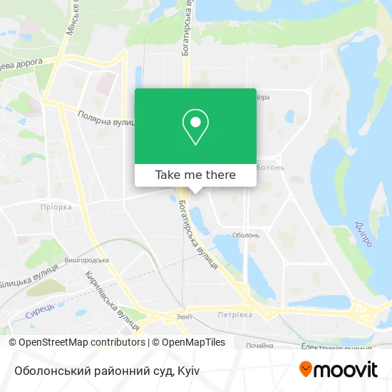 Оболонський районний суд map