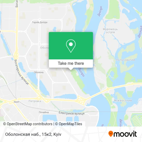 Карта Оболонская наб., 15к2