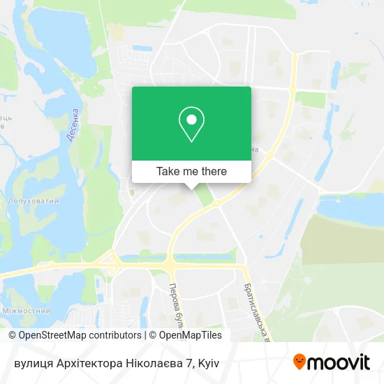 Карта вулиця Архітектора Ніколаєва 7