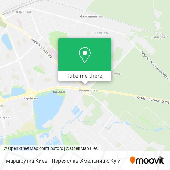 маршрутка Киев - Переяслав-Хмельницк map