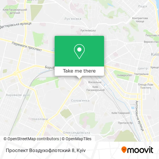 Проспект Воздухофлотский 8 map