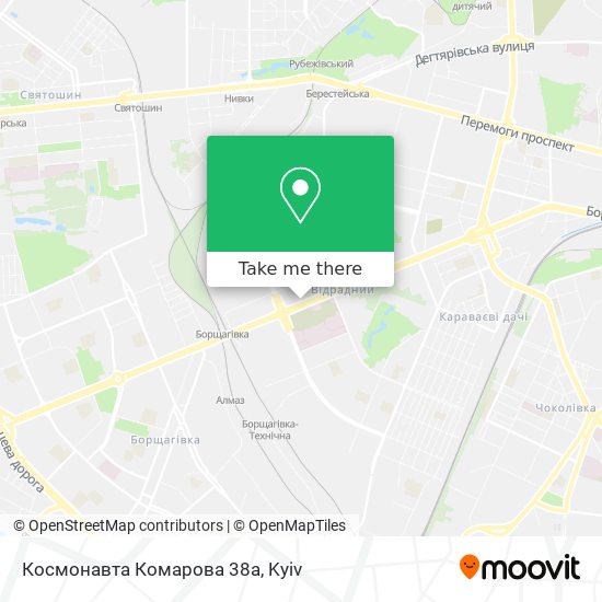 Карта Космонавта Комарова 38а