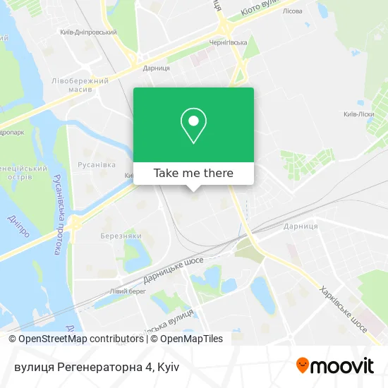 вулиця Регенераторна 4 map