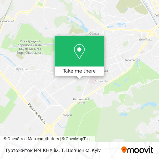 Гуртожиток №4 КНУ ім. Т. Шевченка map