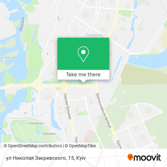 Карта ул Николая Закревского, 15