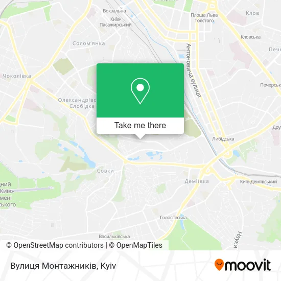 Карта Вулиця Монтажників