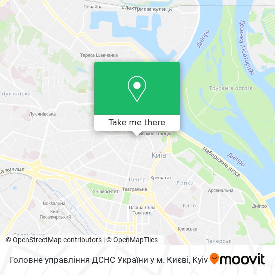 Головне управління ДСНС України у м. Києві map