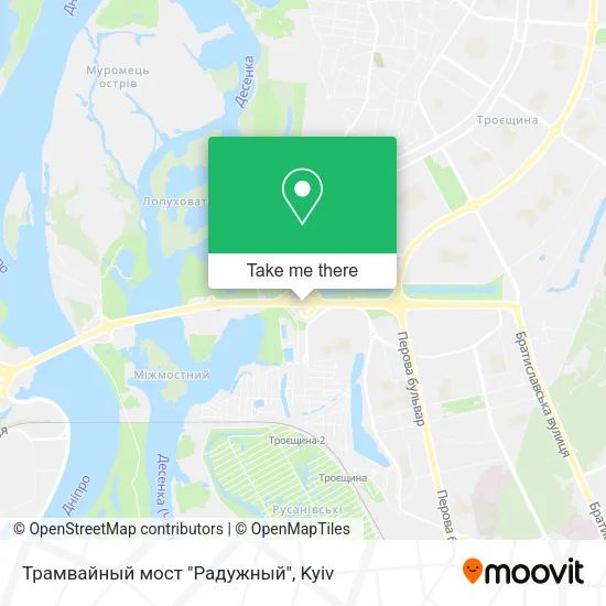 Карта Трамвайный мост "Радужный"