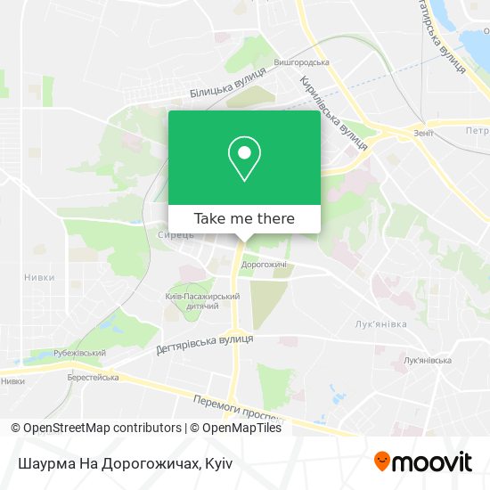 Карта Шаурма На Дорогожичах