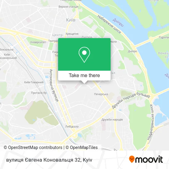 Карта вулиця Євгена Коновальця 32