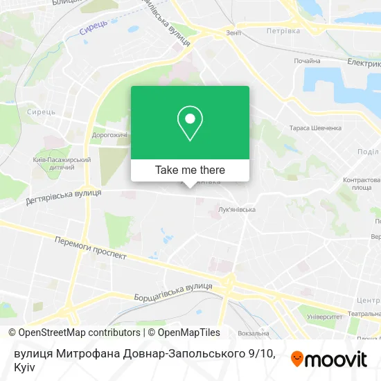 Карта вулиця Митрофана Довнар-Запольського 9 / 10