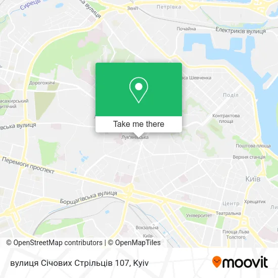 Карта вулиця Січових Стрільців 107