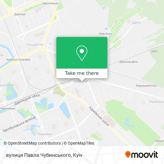вулиця Павла Чубинського map