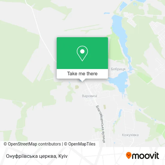 Карта Онуфріївська церква