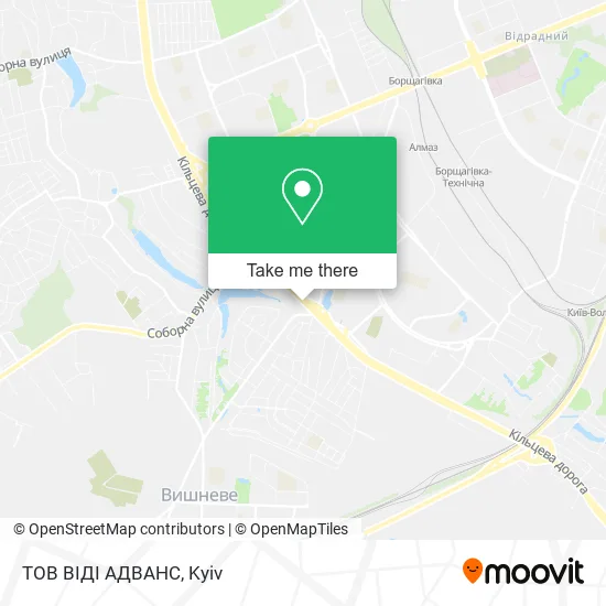 Карта ТОВ ВІДІ АДВАНС