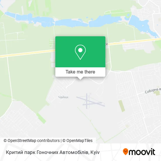 Карта Критий парк Гоночних Автомобілів