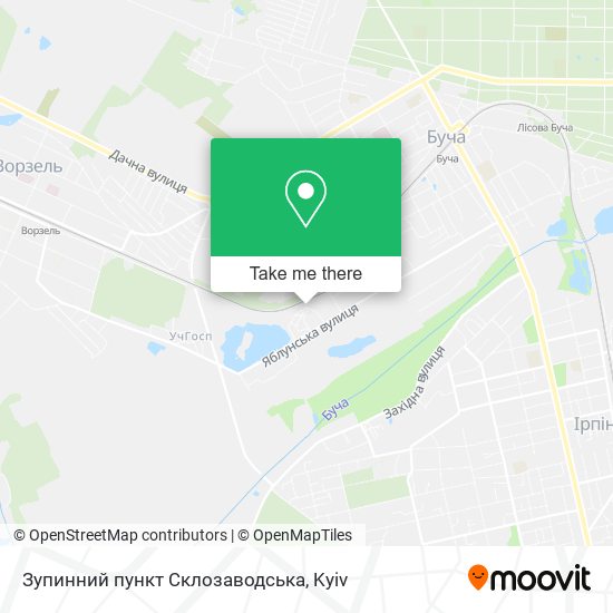 Карта Зупинний пункт Склозаводська