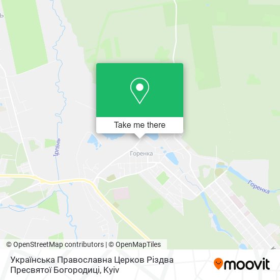 Карта Українська Православна Церков Різдва Пресвятої Богородиці