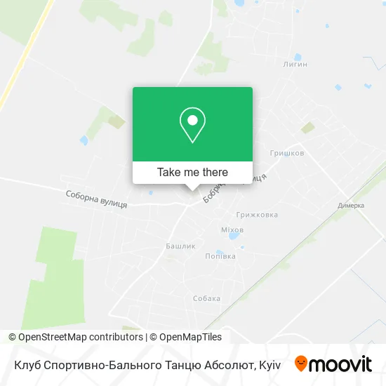 Карта Клуб Спортивно-Бального Танцю Абсолют