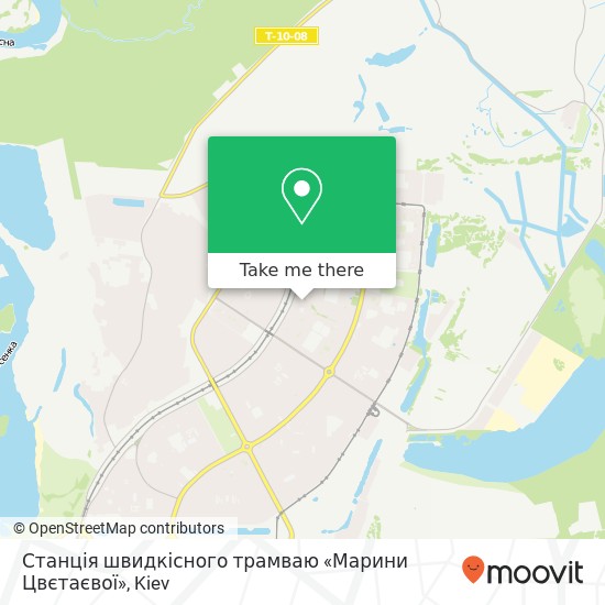 Станція швидкісного трамваю «Марини Цвєтаєвої» map