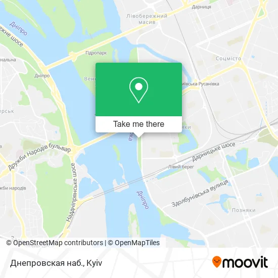 Карта Днепровская наб.