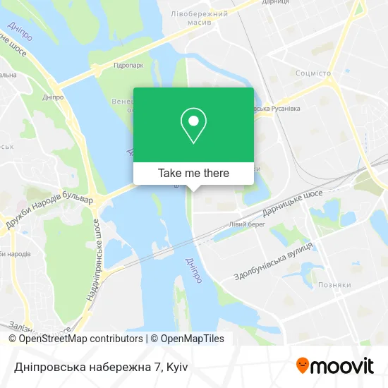 Дніпровська набережна 7 map