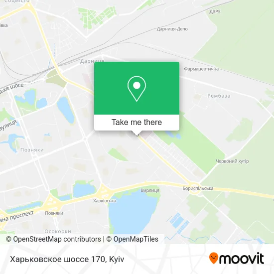Карта Харьковское шоссе 170