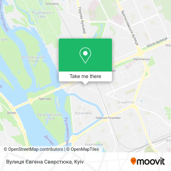 Вулиця Євгена Сверстюка map
