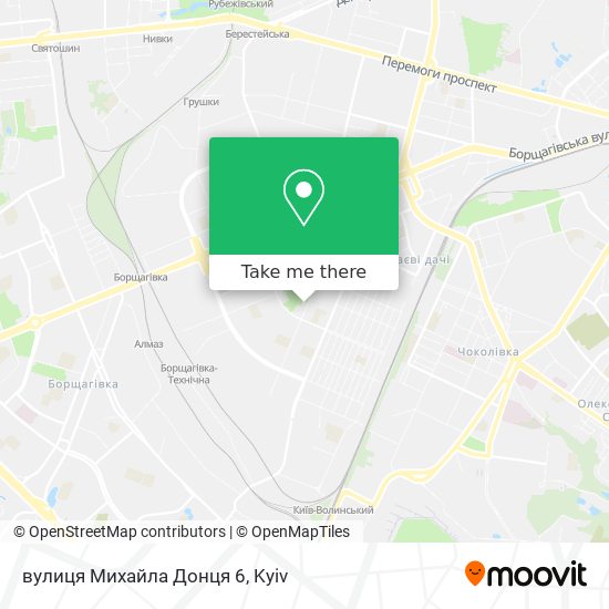 Карта вулиця Михайла Донця 6