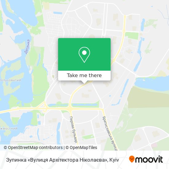 Зупинка «Вулиця Архітектора Ніколаєва» map