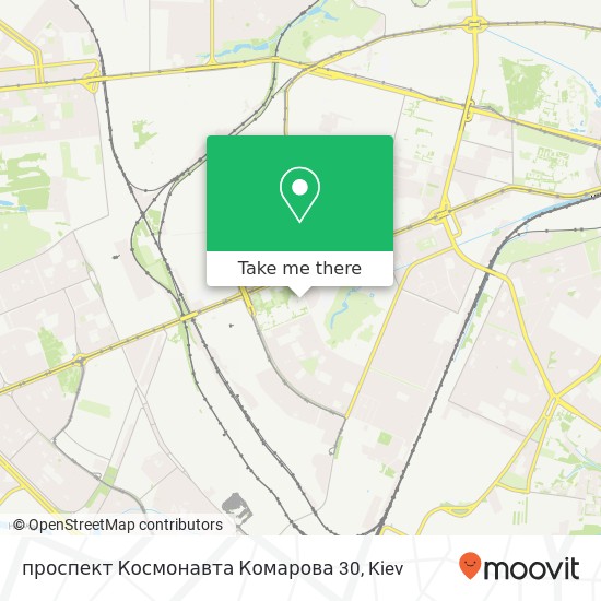 Карта проспект Космонавта Комарова 30