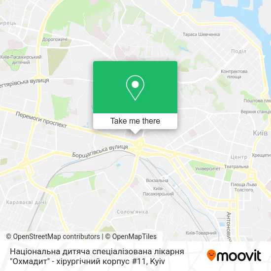 Карта Національна дитяча спеціалізована лікарня "Охмадит" - хірургічний корпус #11