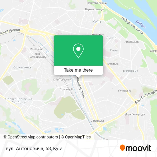 Карта вул. Антоновича, 58