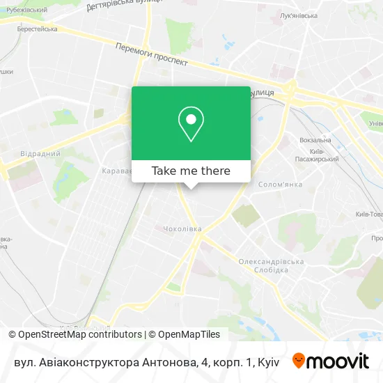вул. Авіаконструктора Антонова, 4, корп. 1 map