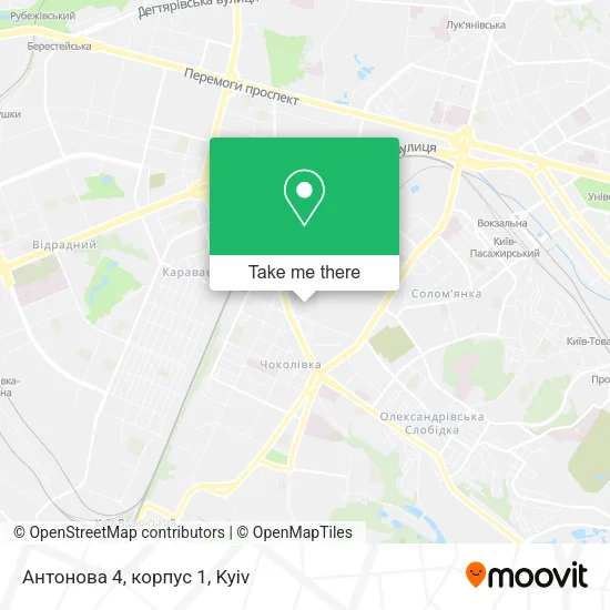 Карта Антонова 4, корпус 1
