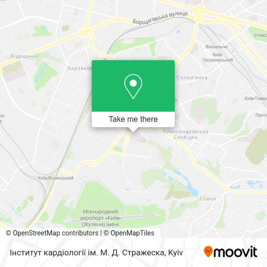 Карта Інститут кардіології ім. М. Д. Стражеска