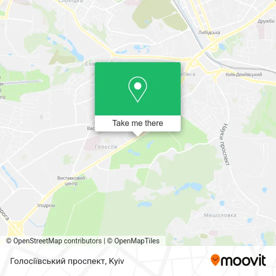Карта Голосіївський проспект