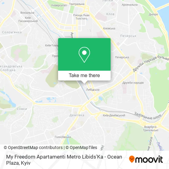 Карта My Freedom Apartamenti Metro Libids'Ka - Ocean Plaza