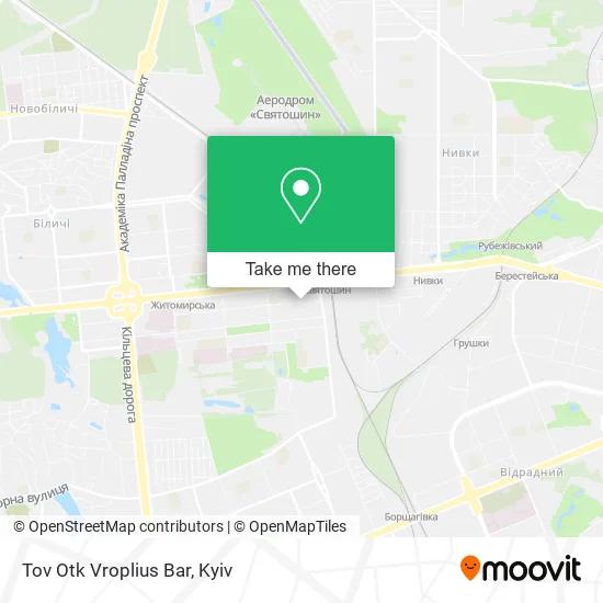 Карта Tov Otk Vroplius Bar