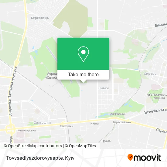 Карта Tovvsedlyazdorovyaapte