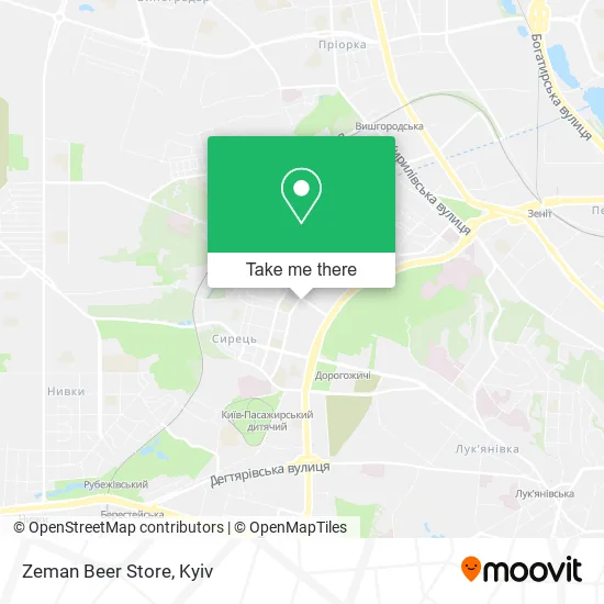 Карта Zeman Beer Store