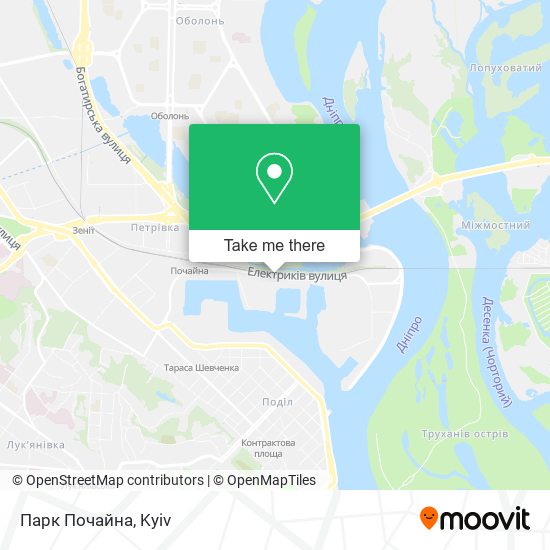 Карта Парк Почайна
